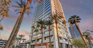 Exterior view of The Valley Law Group’s Phoenix law office building in downtown Phoenix, Arizona.