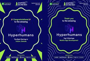 Hyperhumans wins Hackernoon Startup of the Year