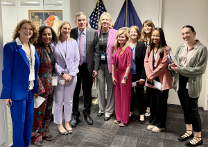 Senator Mark Warner (D-VA) talks with Women's Health Advocates about conditions solely, disproportionately and/or differently impacting the health of women from head to toe over the lifespan, discussing the 2% VC funding and under 11% NIH funding for wome