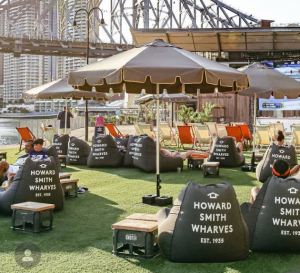 Branded Bean Bags at Howard Smith Wharves