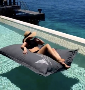 Branded bean bag at Kudadoo Private Island Maldives