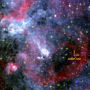 Image of the new object taken in radio and x-ray