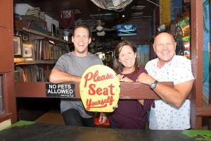 Owners Alex, Lise-Anne and Dan Serafini on first day they took over Le Tub
