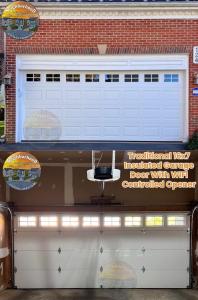 16x7 Insulated Garage Door With Belt Drive Opener