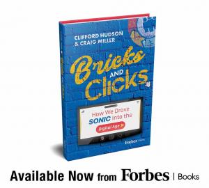 Book cover image of "Bricks and Clicks" by Clifford Hudson and Craig Miller.