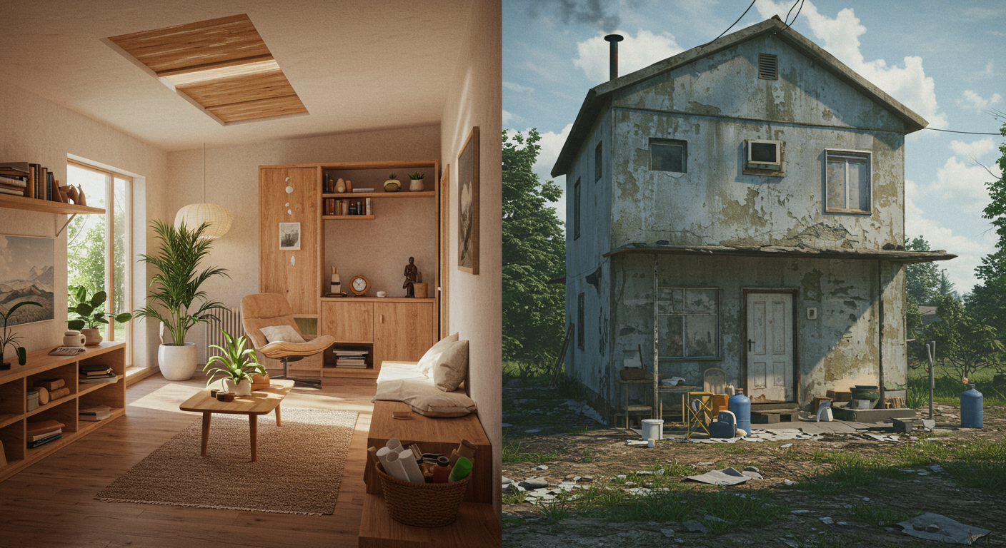 Healthy Home vs UnHealthy Home
