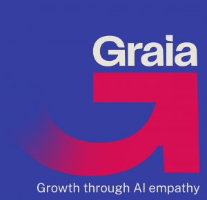 Graia.ai's logo with tagline, "Growth through AI empathy"