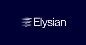 Elysian logo on dark blue background