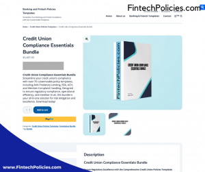 Credit Union Compliance Essentials Bundle Templates