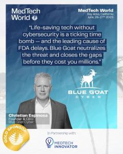 Blue Goat Cyber is Gold Sponsor for MedTech World Bay Area Event