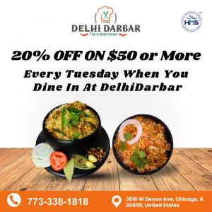 20% off on every $50 spent on Dine In