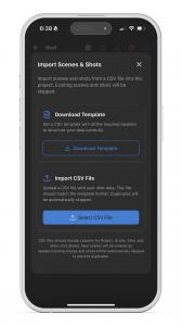 A screenshot of the CineLog Pro app