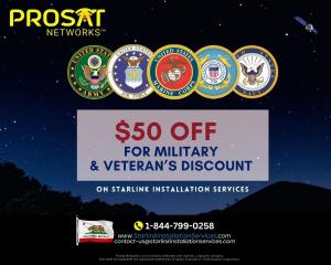 Starlink Military Discount for Veterans & Spouses on Installation in California
