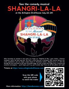 Poster for the Shangri-La-La musical at the Arlington Drafthouse Theater, Virginia.