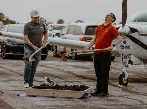 Summit Flight Academy co-founders Hangar Groundbreaking Ceremony at Lee's Summit Airport