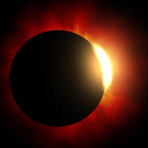 anillo de diamantes del eclipse solar