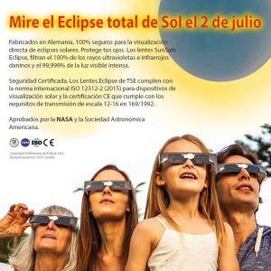 Gafas de eclipse solar Argentina 2 de julio de 2019