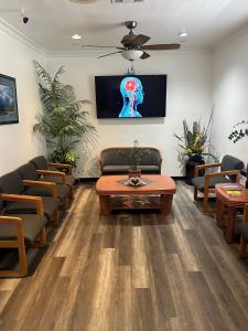 The beauty of Dr. Jacob's remodeled offices for Back in Line OC Chiropractic Care and Rehab Center in Orange CA