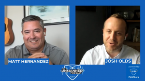 Host Matt Hernandez interviews Josh Olds during episode 1 of The Unmanned Podcast - featured here is a screenshot of their conversation