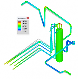 FEA-based Stress Output of a piping model in PCLGold
