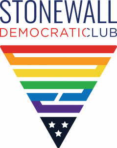 This is the logo for the Stonewall Democratic Club based in Los Angeles