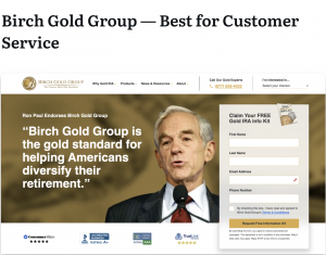 Birch Gold Group for silver iras