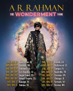A.R. Rahman announces star-studded 2025 Wonderment Tour across U.S. and Canada featuring South Asian musical talent