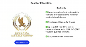 Colonial Metals Group a top gold dealer