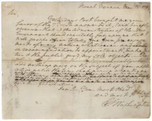 George Washington’s “Justice and the Public Good” Letter (1789)   In this extraordinary letter written just weeks before his inauguration, Washington emphasizes judgment, character, and devotion to the public good in selecting officers for the new governm