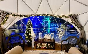 The interior view of the Gnome Dome at Miracle at Big Rock