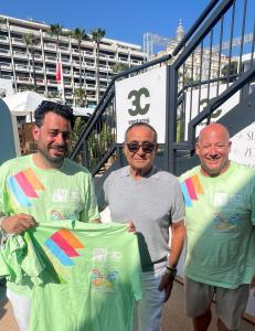 Wesley Ellul (L), President of Technotainment®️and DJ Cleary (R), Vice President, met with media power broker Michael Kassan (Center), founder of 3C Ventures.    