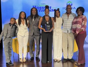 Charmaine James with family at ICABA Women of Impact Summit