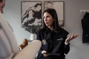 Detailed review of aesthetic treatment plan at Cheeky Denver