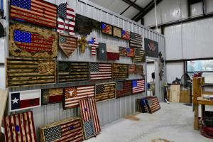 As holistic healing electives, Warriors Heart clients have the options of Metal Shop and Wood Shop, where they learn new skills and can make handmade flags.