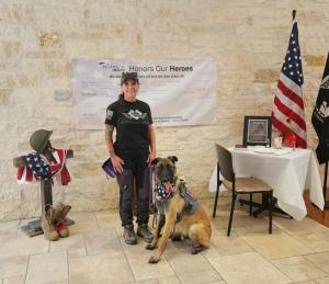 Warriors Heart’s “Mind, Body Spirit” electives help clients process everything during their 42-day inpatient treatment, and includes a K9 training program run by K9 Manager Michelle “Cash” Axmaker.