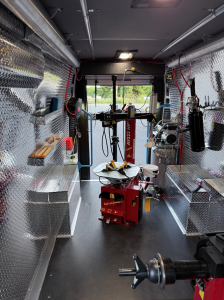 See inside the Gomobile tires EV Tire Van on the RAM Promaster BEV