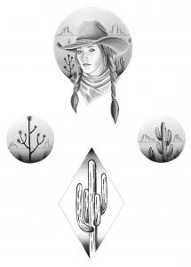 Original flash sheet of micro-realism tattoo designs from LA micro-realism and fine line tattoo artist Stephen Carballo's extensive library