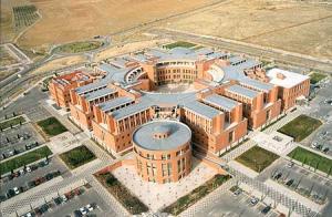 Aerial view of Polytechnic Building of Universidad de Alcalá