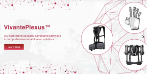 Visual representation of VivantePlexus™, Robotimize’s brand platform integrating robotics, rehabilitation science, and digital health innovations.
