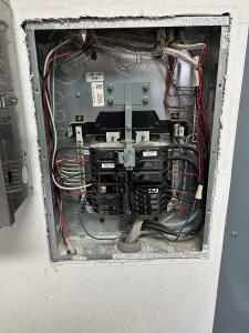 Start of installing a new electric sub-panel with Melby Electric