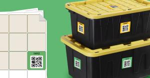 SmartLabels Storage Bins with Duplicate Labels