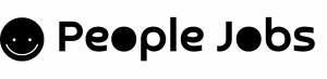 People Jobs logo in black with a smiley face icon and bold wordmark, symbolizing a welcoming, people-first job platform for HR and culture professionals.