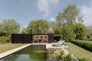 Yakisugi Cladded, Prefabricated Pool House
