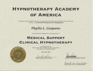 Phyllis Gasparro Medical Support Clinical Hypnotherapist