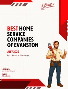 Cover of J Blanton Plumbing’s 2025 Best Home Service Companies of Evanston report, highlighting top-rated local service providers.