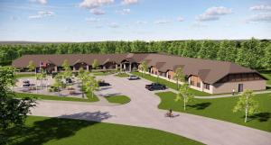 Artist rendering of a 27,000-square-foot building to be used as assisted living facility.
