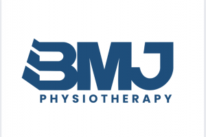 BMJ Physiotherapy logo in dark blue, representing a trusted physiotherapy clinic group in Singapore with multiple locations including NUH, Tampines, and Kallang.