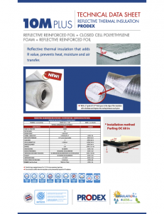 Technical sheet of 10M Prodex Total Insulation