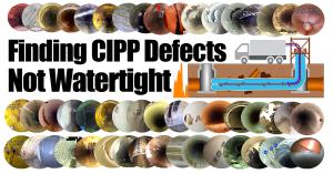 Leakage in poorly installed or inadequately cured CIPP, missed by CCTV, is found & measured by FELL, including leaks at bad lateral reinstatements.
