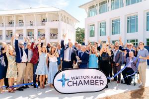 Local and state officials cut the ribbon to the new Seacoast Collegiate High School and Northwest Florida State College South Walton Center.